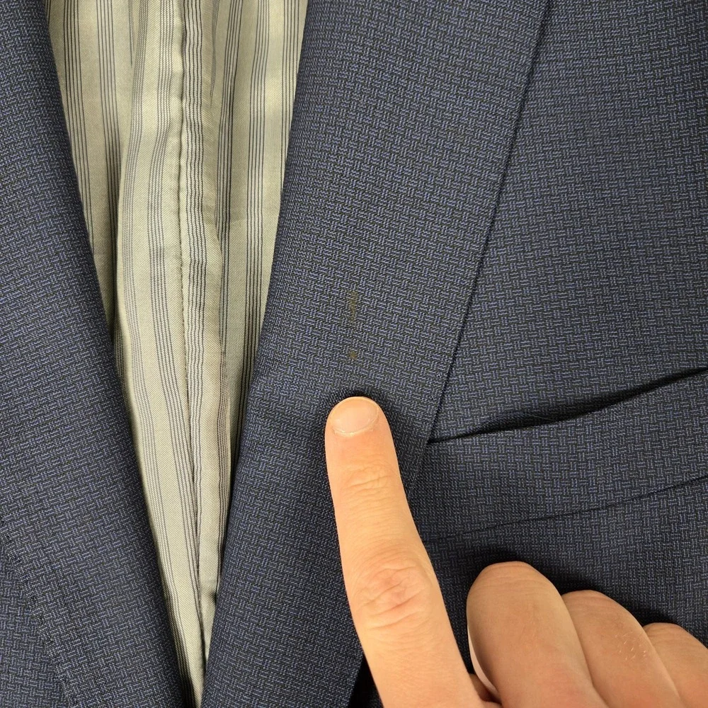 Banana Republic Blazer Mens 40R Navy Wool Jacket‎ Vitale Barberis Canonico *READ
